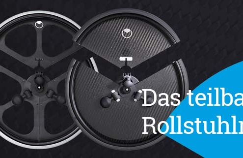 teilbares Rollstuhlrad